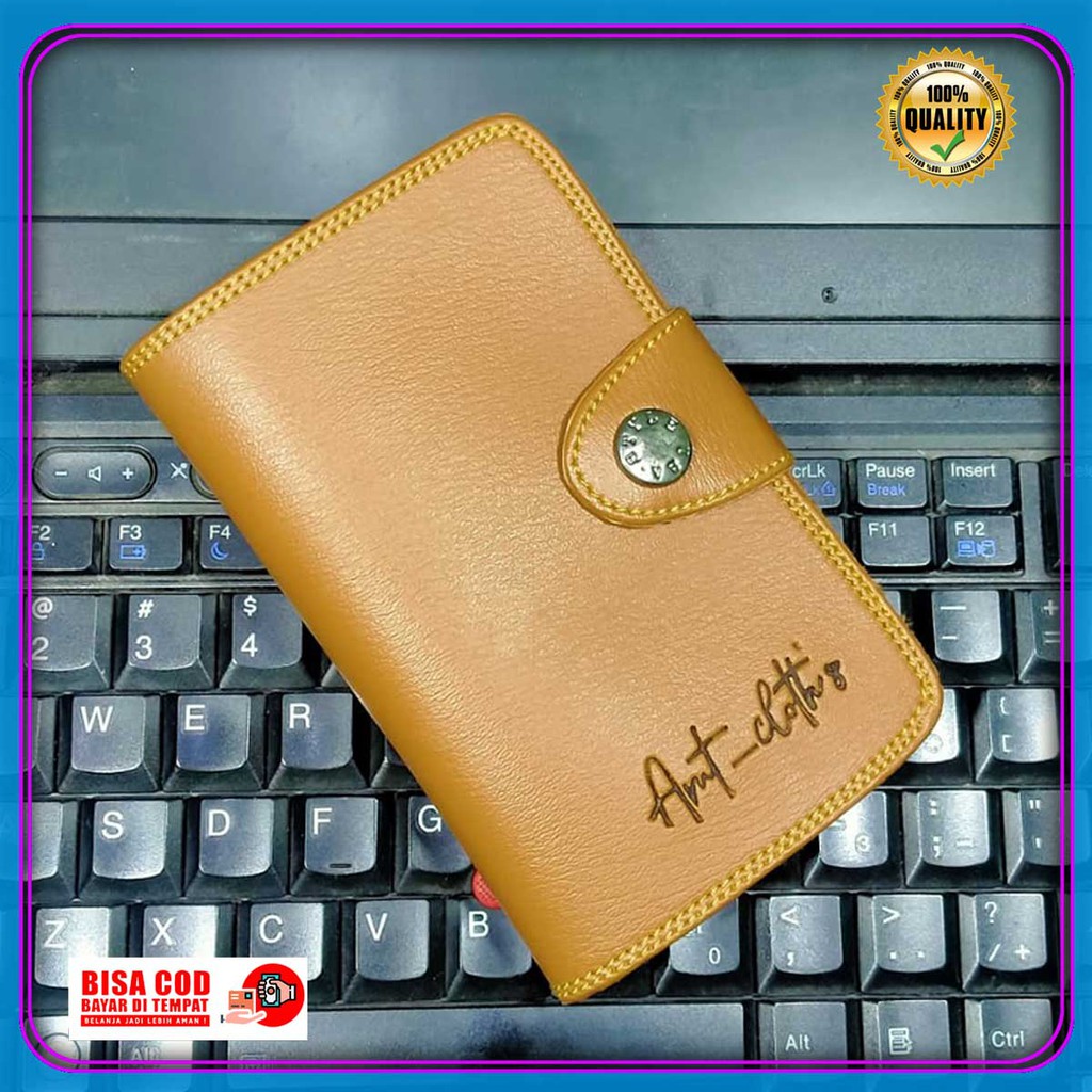 dompet cowok kekinian amt 34 kancing keren kasual best seller