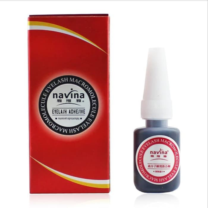 ~NAVINA GLUE EYELASH EXTENSION (MERAH,BIRU,HITAM,UNGU) - LEM - PEREKAT - BULU MATA PALSU