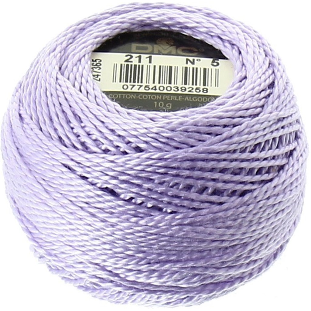 Benang Sulam DMC Art 116 Cotton Perle Pearl Ball Size 5 Kode 211