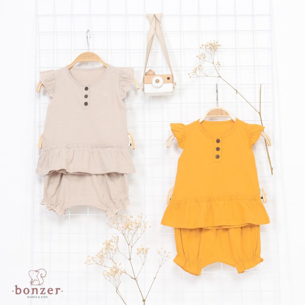 PROMO 7.7 PROMO BAJU LEBARAN MURAH EMMA SET BONZER BABY - BABY RUFFLE SET SETELAN FASHION ANAK PEREMPUAN