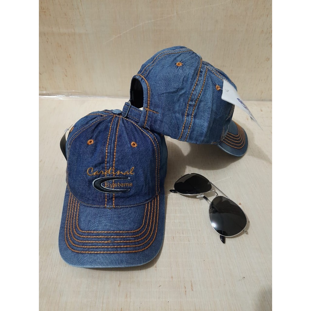 Topi Pria Topi Bahan Levis Topi Bordir Topi Gaul Topi Anti Panas topi murah