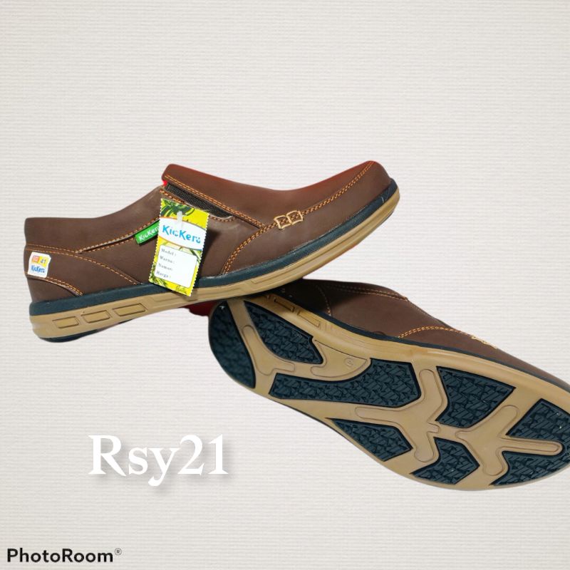 Sepatu Pria Kulit Casual Slip On H03 Santai Formal Kerja Sekolah