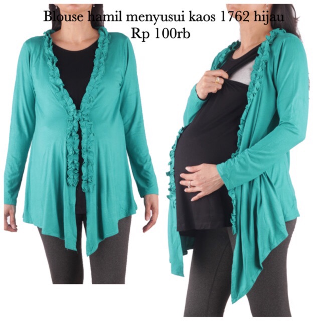 Blouse Hamil Menyusui 1762 hijau