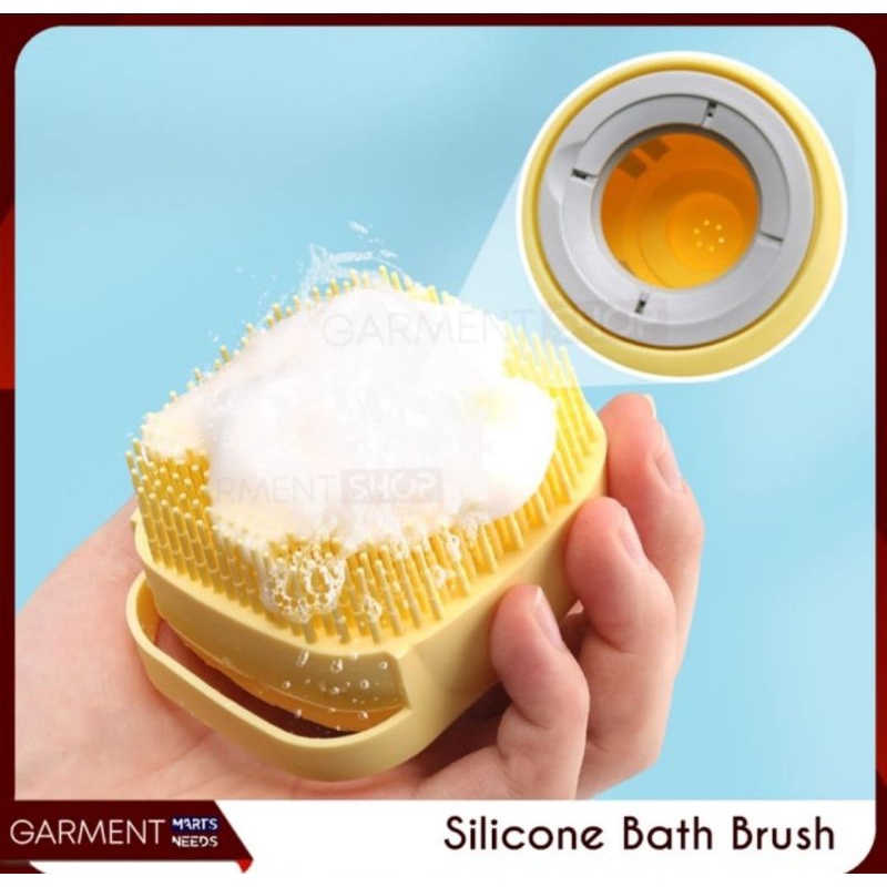 SPON SIKAT MANDI SILIKON DISPENSER BATH BRUSH MASSAGE BRUSH