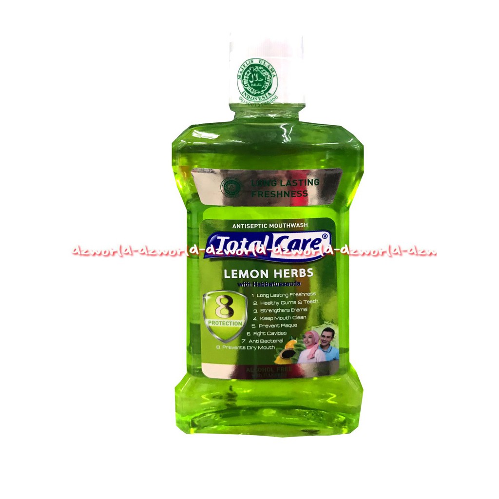 Total Care Cool Mint Lemon Herbs 250ml Sensitive Spark 8Protection Antiseptic Mouthwash Obat Kumur tTtalcare