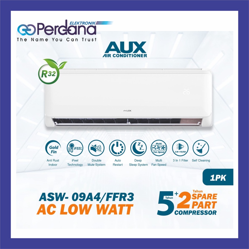 AC AUX 1 PK ASW09FFR3 LOW WATT GOLD FIN