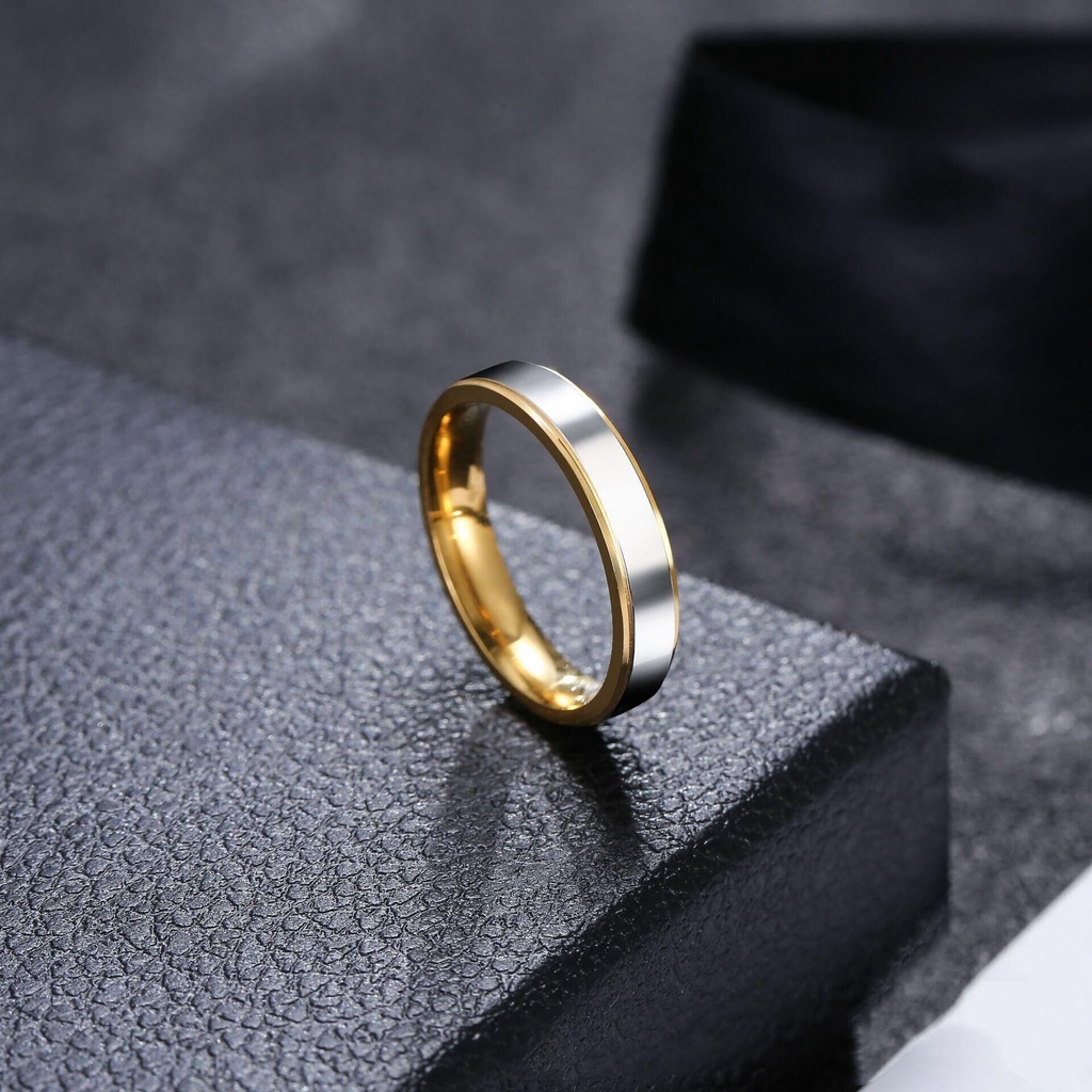 Cincin Pasangan Bahan Titanium Steel Untuk Pria Dan Wanita