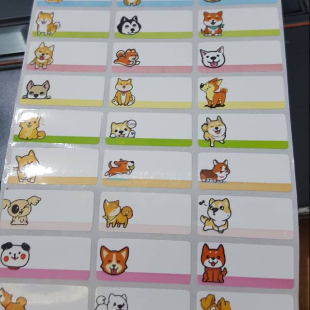 

Label nama anti air stiker waterproof Corgy ANABUL DOGGIE ANJING