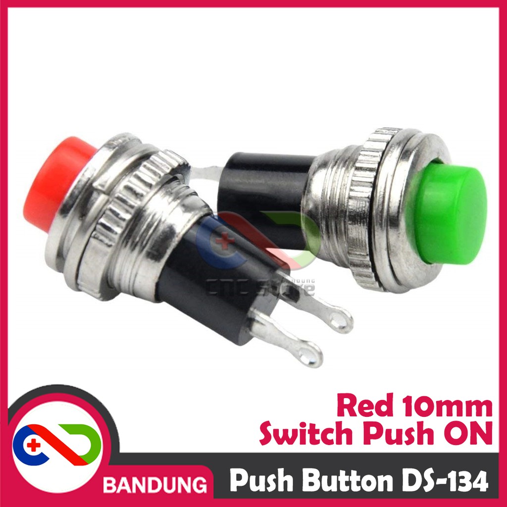 PUSH BUTTON DS-134 10MM RESET SWITCH RED MERAH