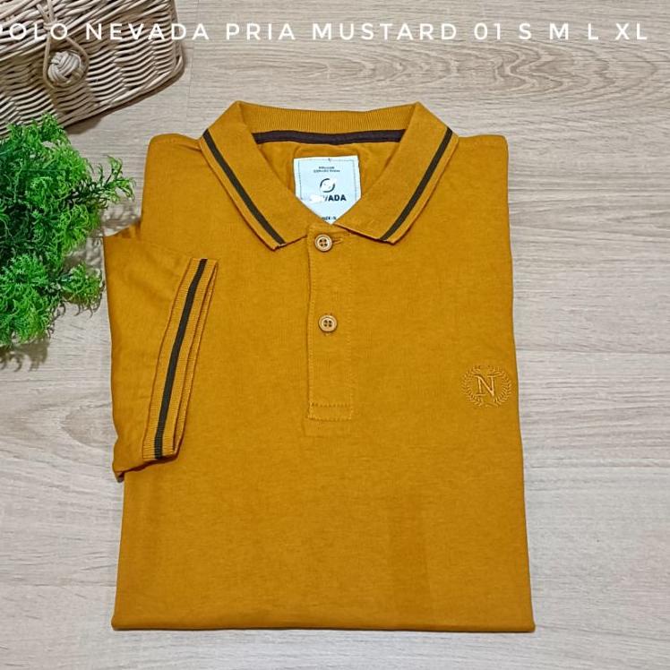 "NEG.26Au22ᴵ" Kerah Nevada Original Baju Kaos Kerah Polo Shirt Pria Dewasa Lengan Pendek