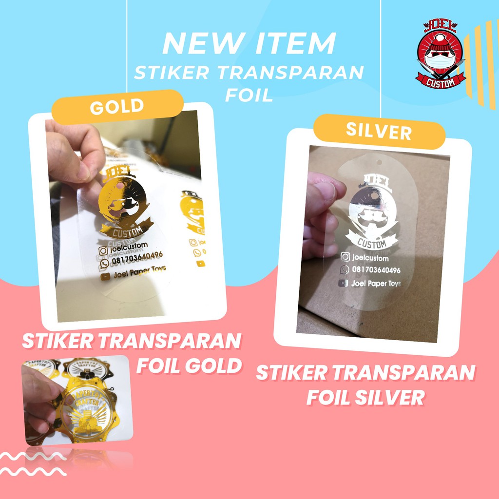 

Print Cut Stiker Transparan FOIL