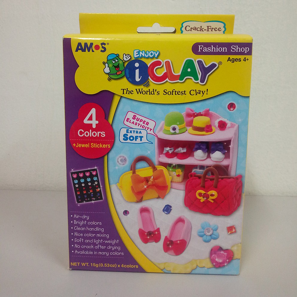 

Murah Mainan Anak Amos iClay 4 Color + Jawel Stiker