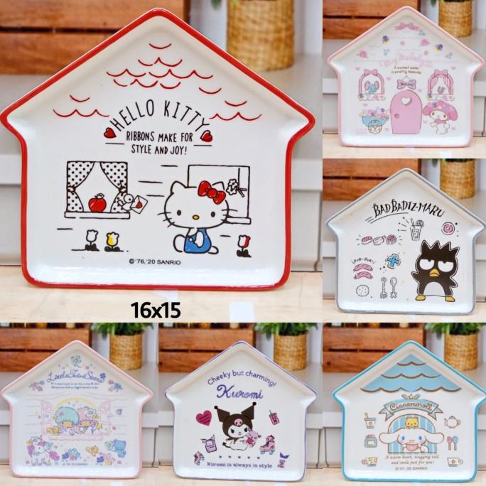 =+=+=+] PIRING KERAMIK HELLO KITTY RUMAH / HOUSE SHAPE HELLO KITTY PLATE