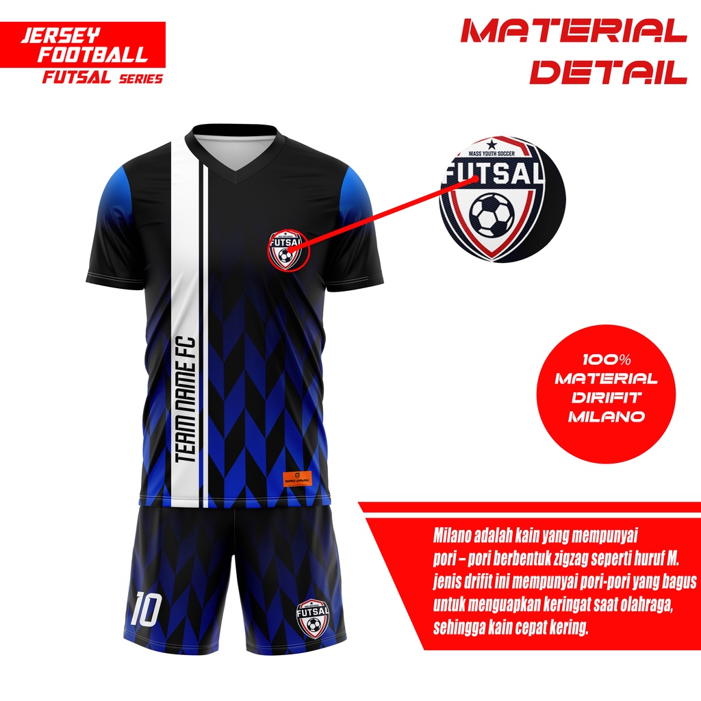 JERSEY BOLA FUTSAL SERIES VI SEPAK BOLA FULLPRINT GRATIS CUSTOM REQUEST