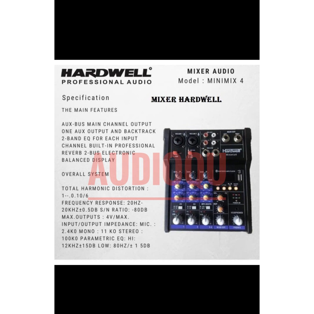 Mixer HARDWELL MINIMIX4 4Ch ORIGINAL MINIMIX 4 RECORDING
