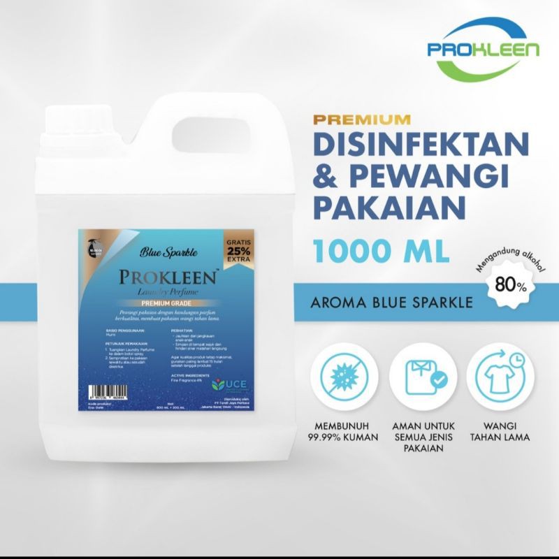 Disinfektan Pewangi Pakaian GRADE A PREMIUM PROKLEEN 1 LITER PARFUM LAUNDRY