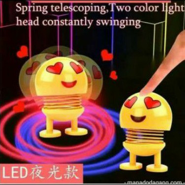 pajangan dashboard mobil boneka Emoji lampu original impor plastik boneka dekorasi interior mobil