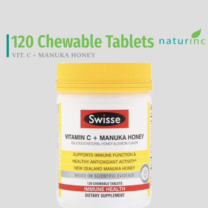 Produk Terbaik Swisse Ultiboost Vitamin C Manuka Honey Daya Tahan Tubuh 120 Vitamin C