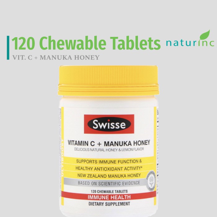 Produk Terbaik Swisse Ultiboost Vitamin C Manuka Honey Daya Tahan Tubuh 120 Vitamin C