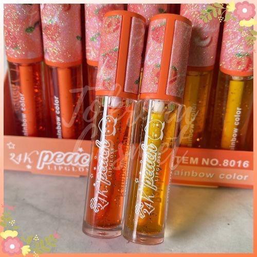 (CYBER) COD TERMURAH Rainbow Color Magic Fruit Lipoil Peach Gel Bening