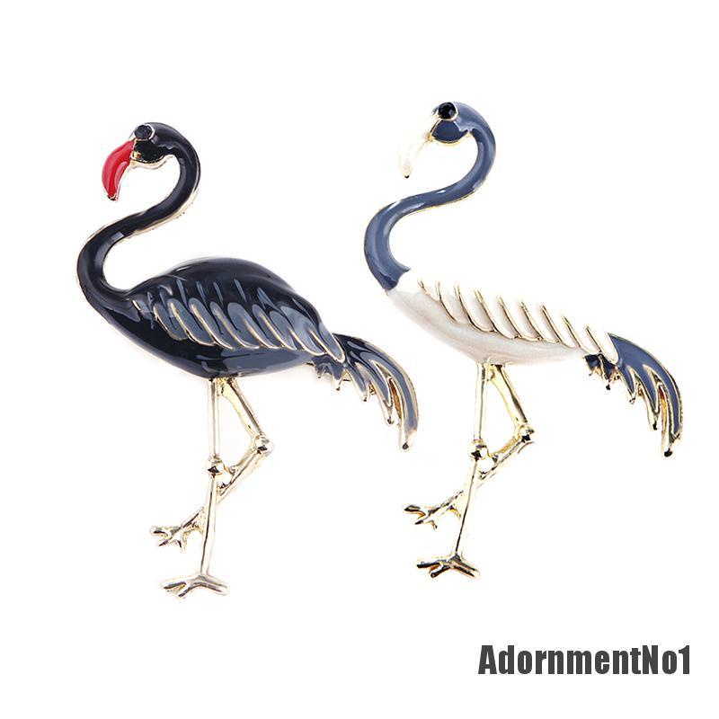 (Adornmentno1) Bros Pin Enamel Bentuk Flamingo Elegan Untuk Wanita