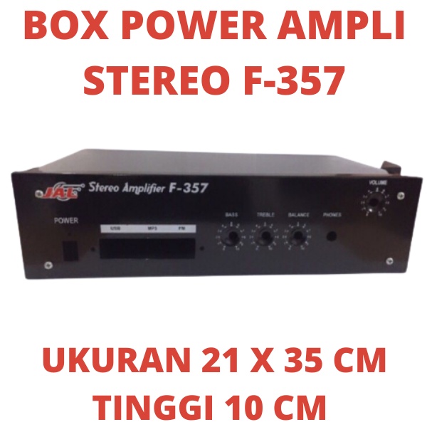 BOX POWER AMPLIFIER KOSONG STEREO F-357 RAKIT AMPLI BOX BOKS KOSONGAN EMPLI MP3 BLUETOOTH KARAOKE