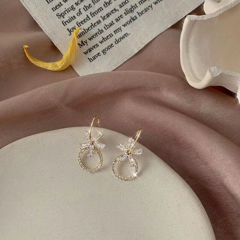 2021 baru trendi bermutu tinggi chic elegan bunga anting-anting untuk wanita berbentuk lingkaran mus