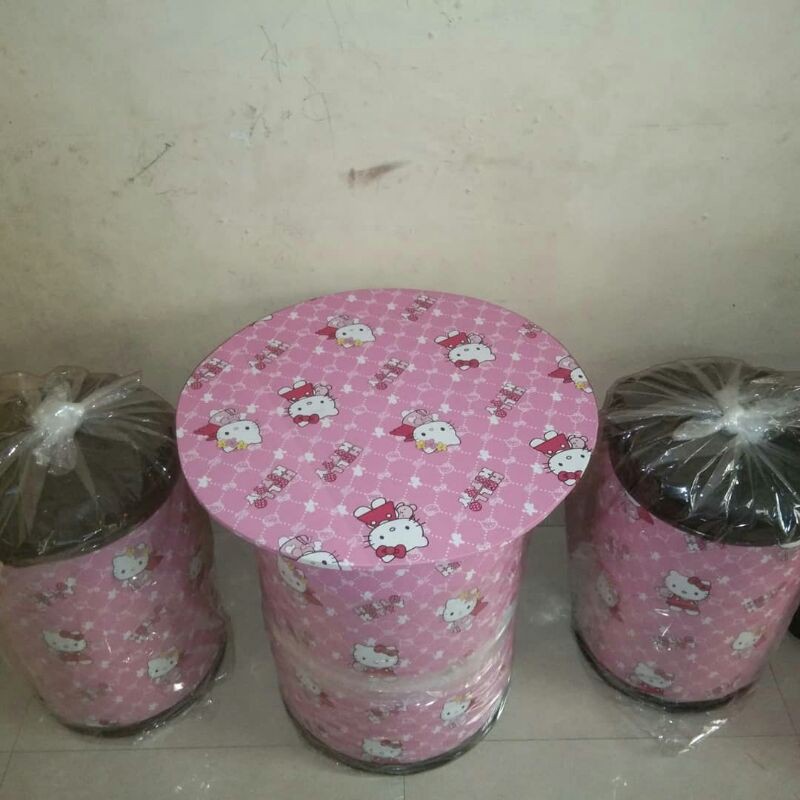 Tong kursi / Tong Bangku custom / Stool Tong Steel Meja bangku duduk makan Santay Seset