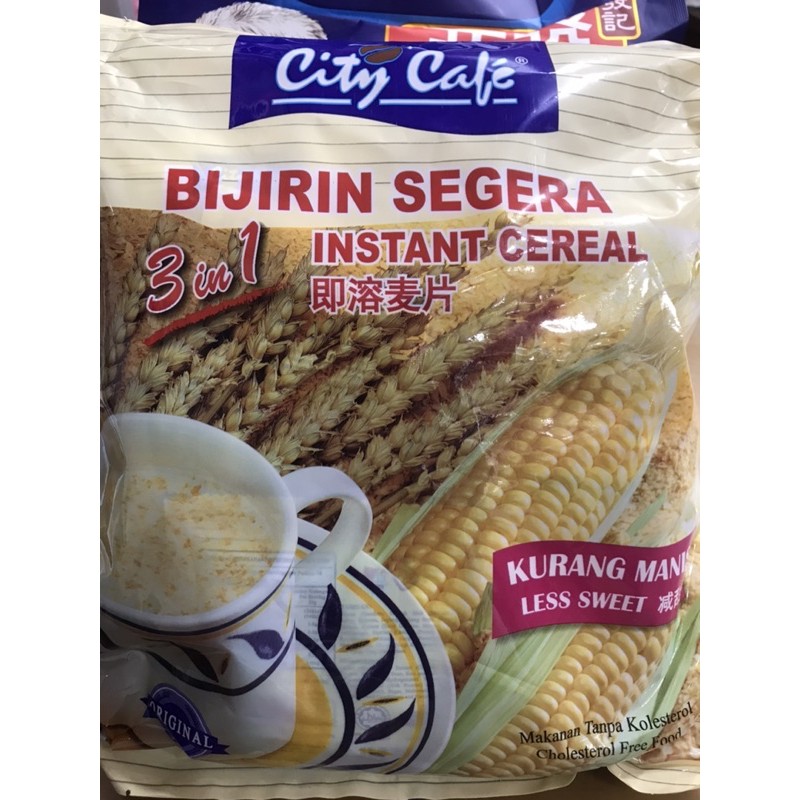 

Oat Instant Cereal Cholesterol Free Food Original 3 in 1 City Cafe Halal 540gr