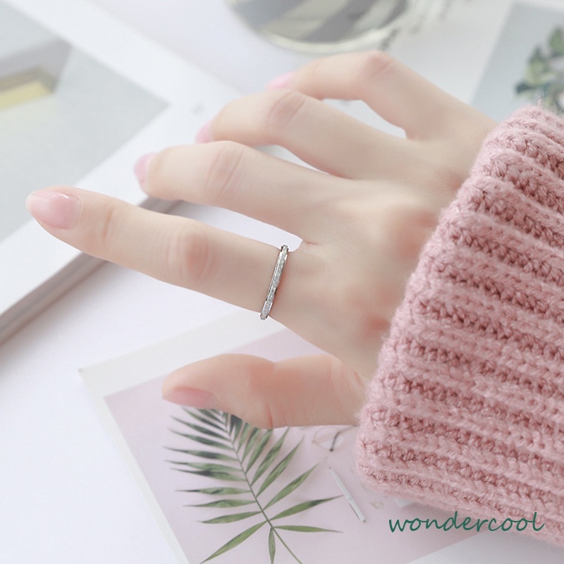 Cincin Matte Tahan Karat Gaya Korea Untuk Pria Dan Wanita-Won
