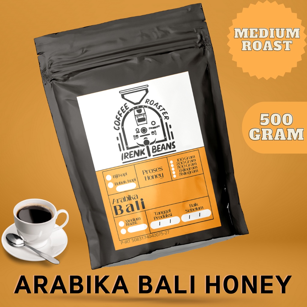 

Kopi Arabica Bali Honey 500g Biji Bubuk