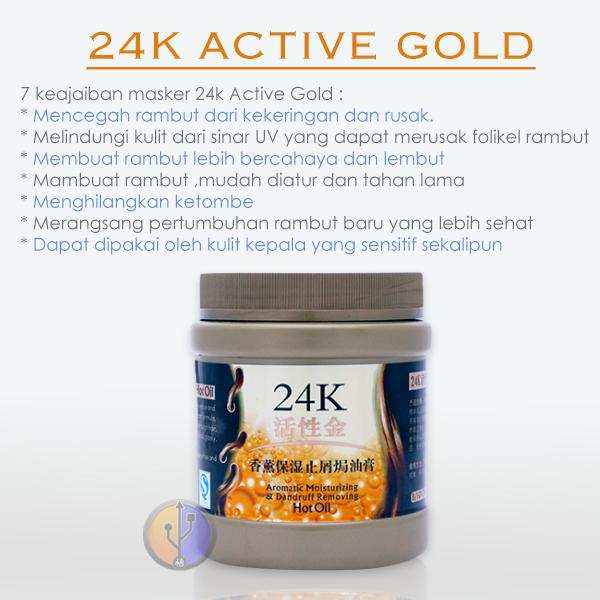 MURAH 24K ACTIVE GOLD HAIR MASK PERAWATAN RAMBUT RUSAK