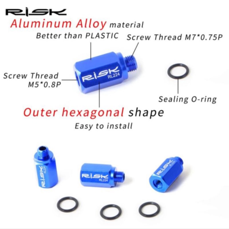 Risk Bleed Funnel Adapter Adaptor Bleeding kit Rem Hydroulic Sepeda MTB Ke Sepeda Roadbike