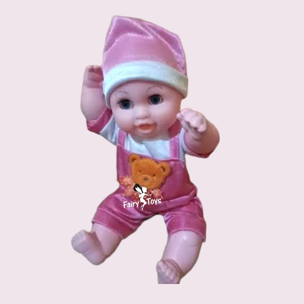 Mainan Boneka Bayi Topi Bunyi Papa Mama Oek dan Menangis