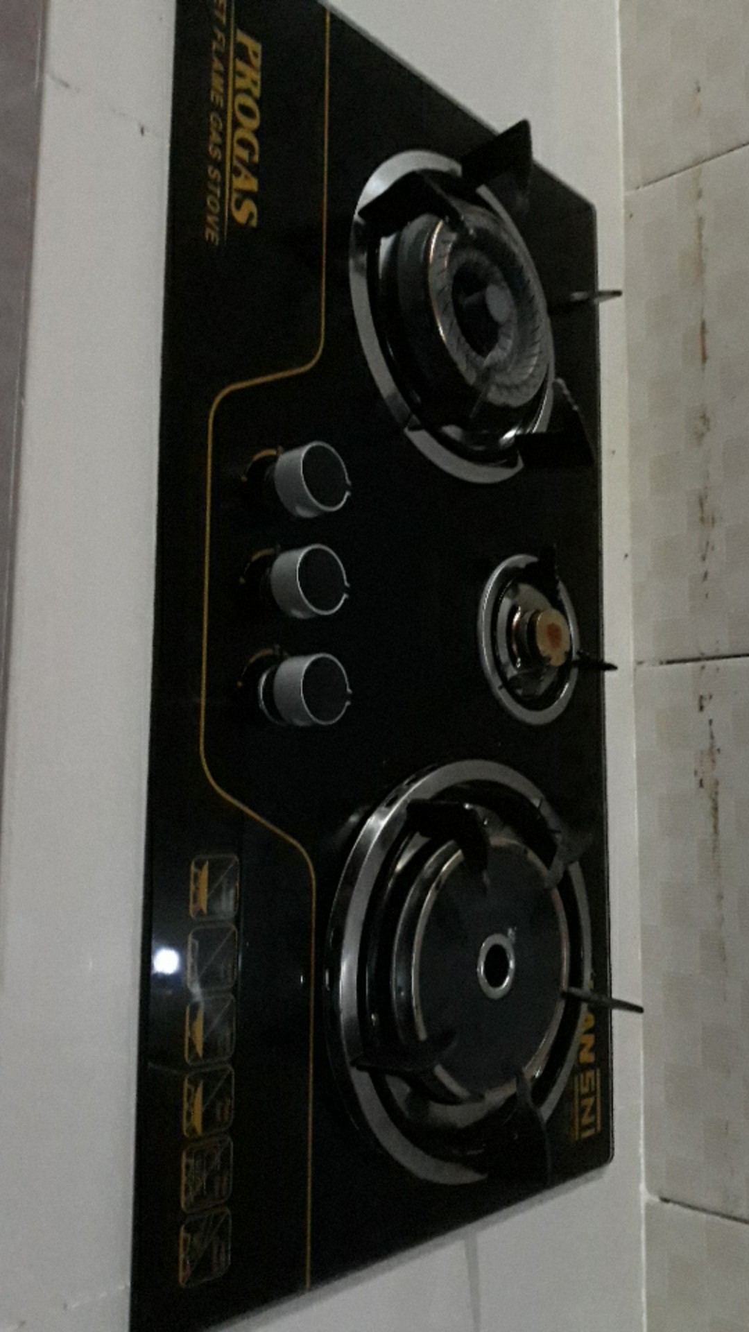 {bisa Cod} Kompor Gas 3 Tungku Tanam Tempered Glass Progas