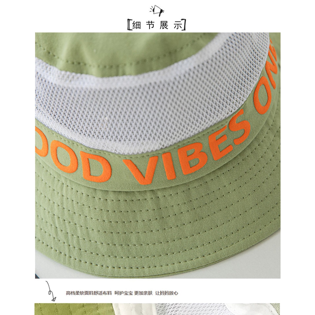 Topi Bucket Anak 2 - 4 tahun Topi Fashion Anak Import VIBES original Import