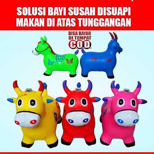 Mainan Kuda Kudaan Karet Anak Laki Laki Perempuan Jumping Animal