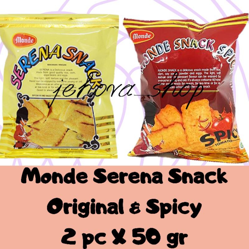 

Monde Serena Snack Original & Spicy 2pc X 50gr Murah