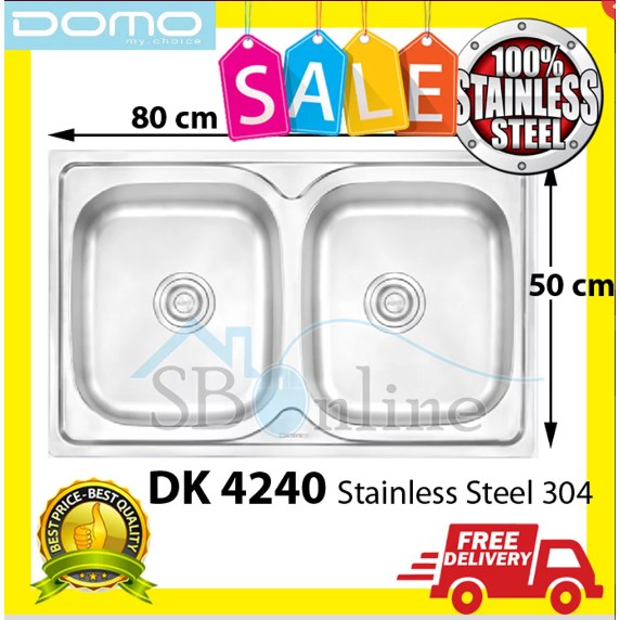 Kitchen Sink Wasbak DOMO DK 4240 Stainless Steel 304