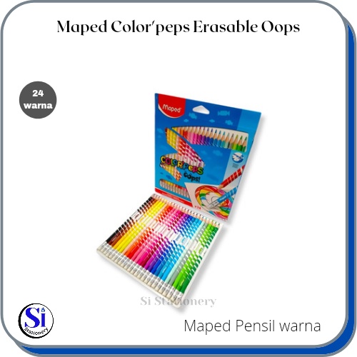 

Pensil Warna Bisa Dihapus Maped Colorpeps oops Panjang 24 Warna