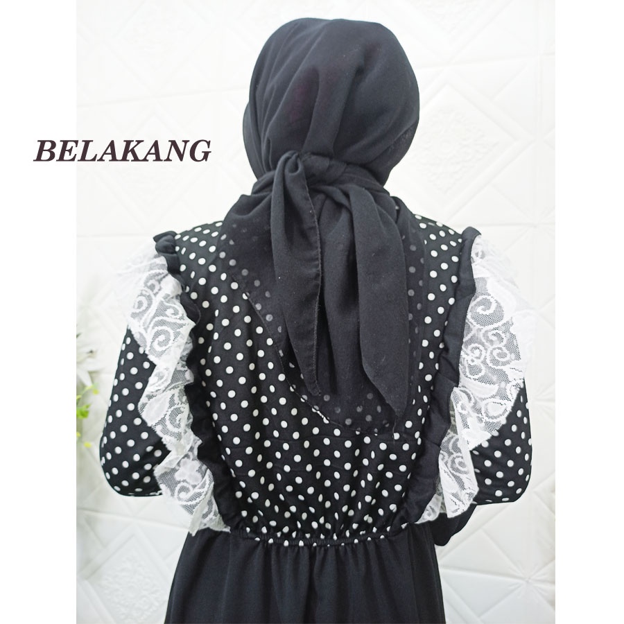 EMIKA POLKA DRESS BUSUI GAMIS ONDE RENDA GL FASHION