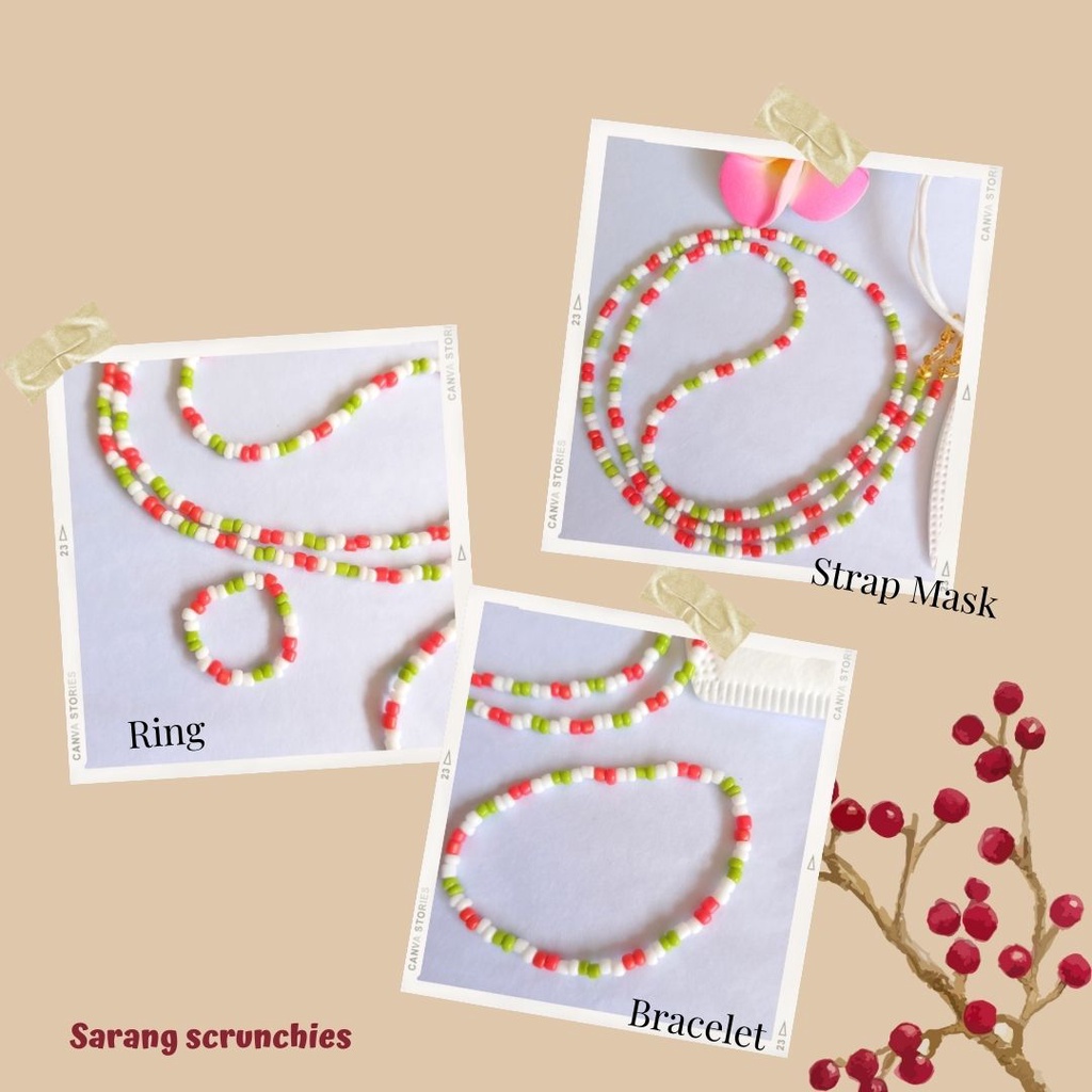 Kalung Masker Natal Strap Mask Christmas Edition Lanyard Masker