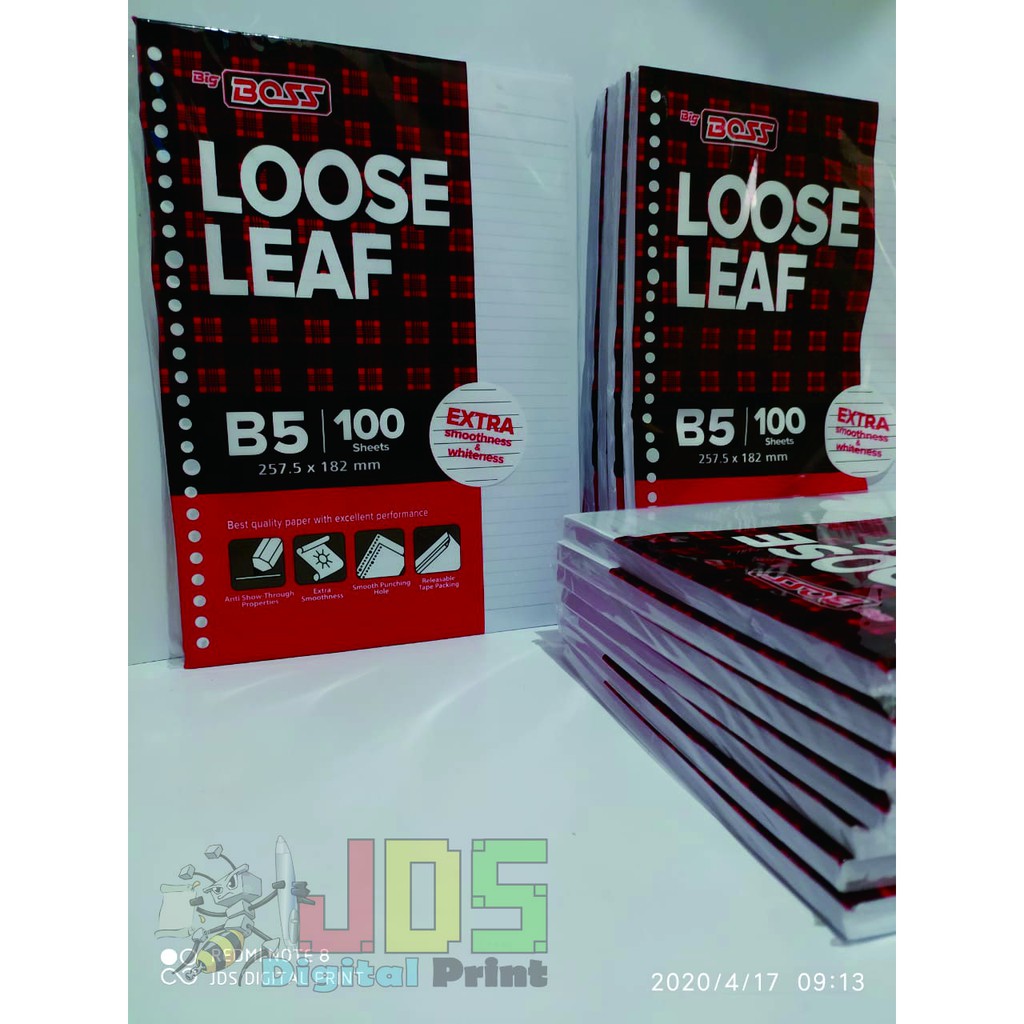 

Isi Binder / Loose leaf Ukuran B5 isi 100 lembar