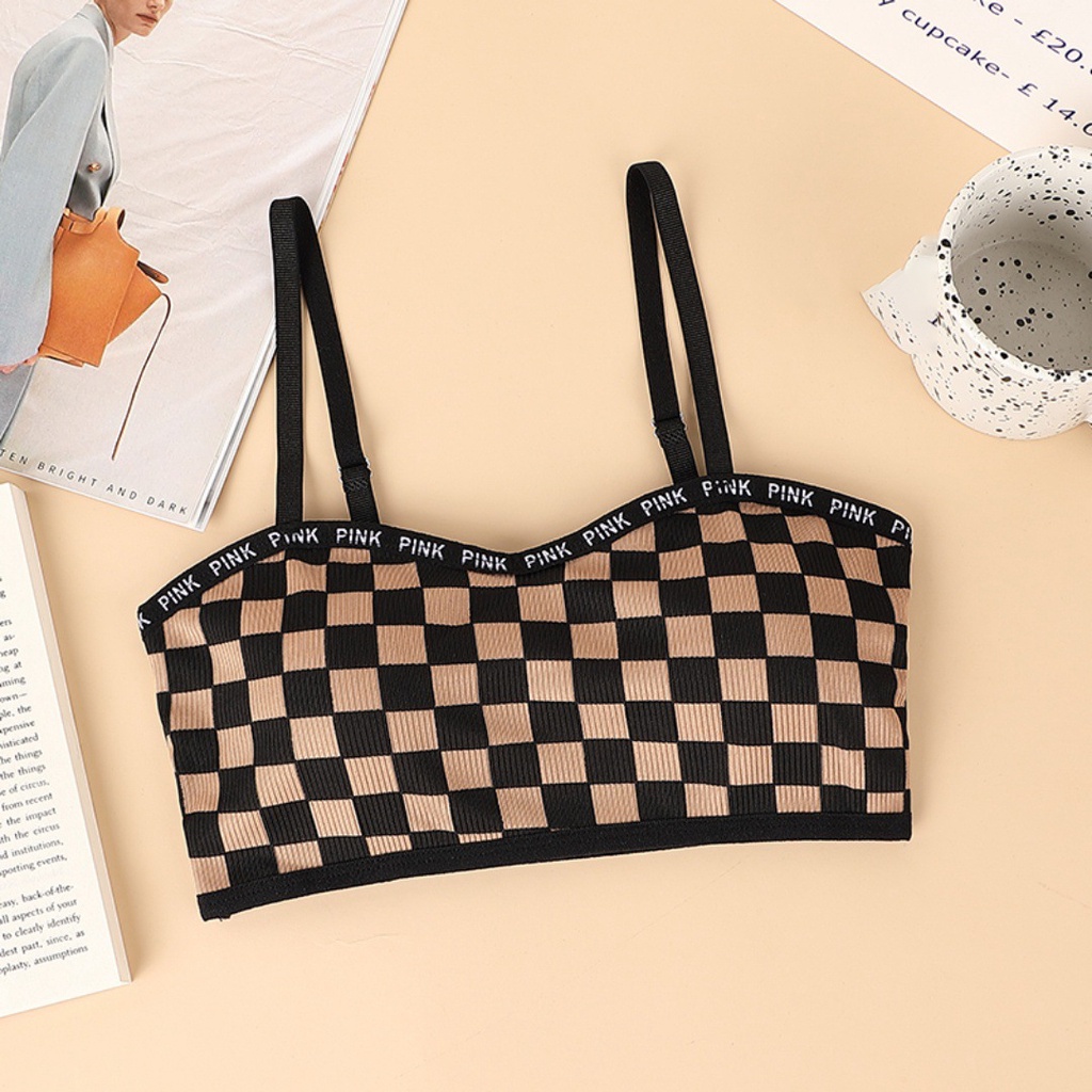 Nicebra Bra Pakaian Dalam Wanita Import Motif Catur 1087