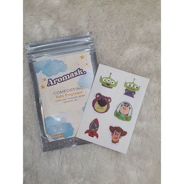 Stiker Aromask.Stiker  Masker  Tempel isi 30-36 patch. tersedia 7variasi Wangi