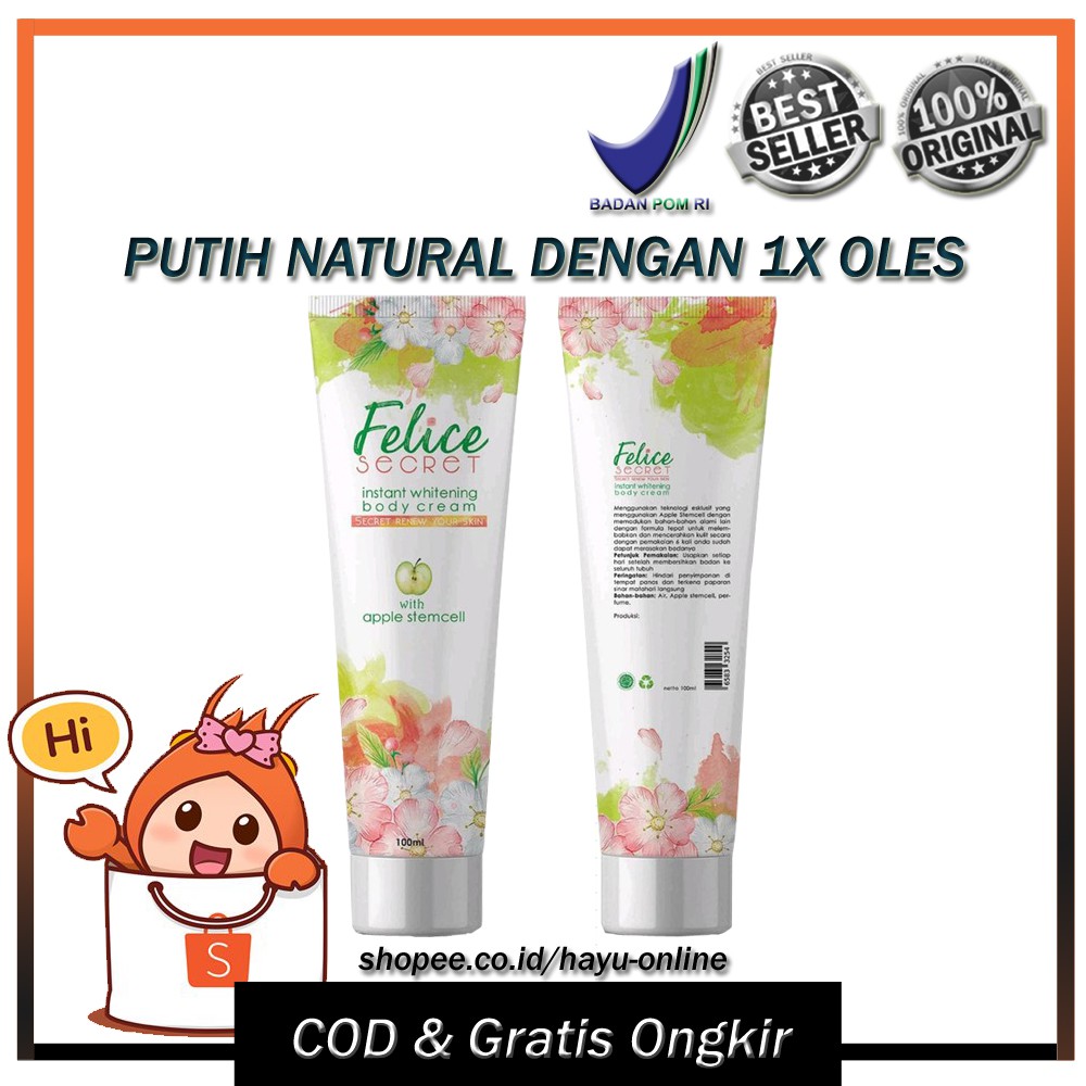 cream pemutih tubuh, felice secret whitening lotion, obat pemutih - handbody lotion memutihkan tubuh