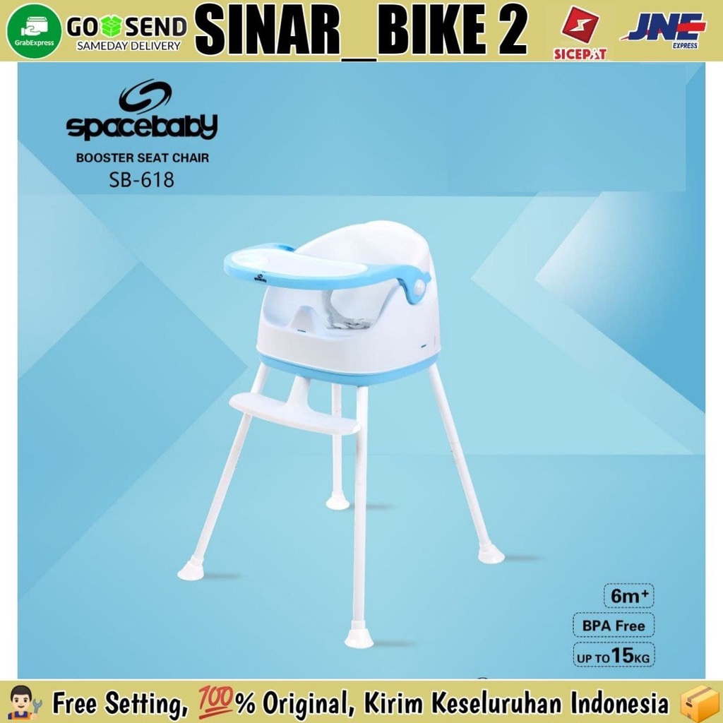 Kursi Makan Anak Bayi SPACEBABY SB 618 Booster Seat Baby Chair