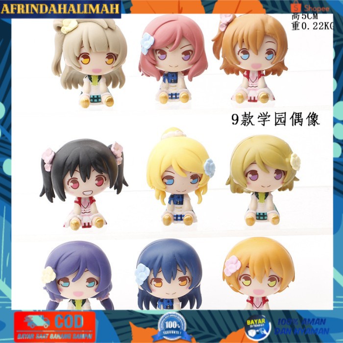 

[TERBARU] 9 pcs/set Figure Love Live! School Idol Festival Figure Anime Kawaii