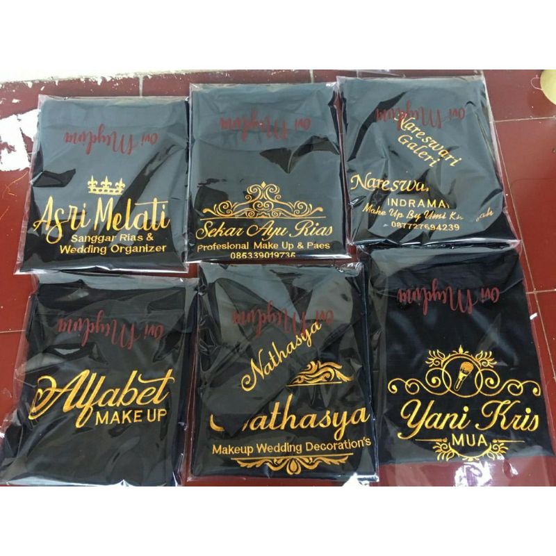 Cape makeup panjang / Tudung makeup / Apron makeup / Kep makeup