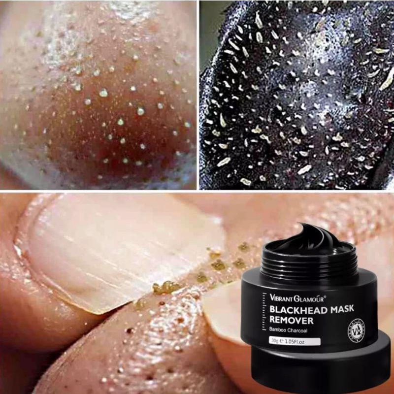 VIBRANT GLAMOUR BLACKHEAD MASK REMOVER KARBON AKTIF MASKER KOMEDO MENGECILKAN PORI REMOVER KOMEDO DEEP CLEANSING-30ml